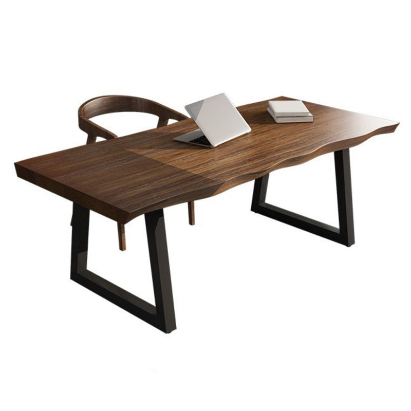 29.5" H Contemporary Simple Wooden Office Desk Home Writing Desk with Sled Base