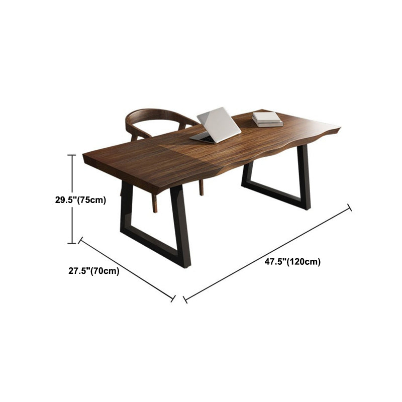 29.5" H Contemporary Simple Wooden Office Desk Home Writing Desk with Sled Base