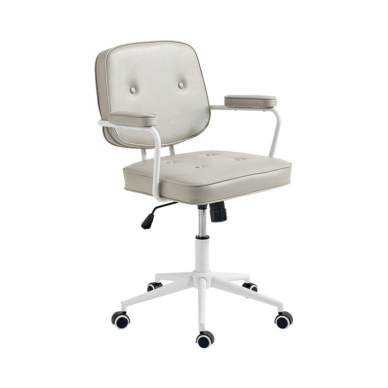 Modern Fixed Arms Office Chair Leather Management Office Chair