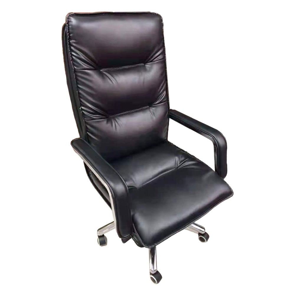 Swivel with Wheels Executive Chair Faux Leather Managers Chair