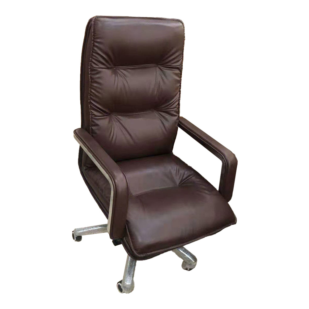 Swivel with Wheels Executive Chair Faux Leather Managers Chair