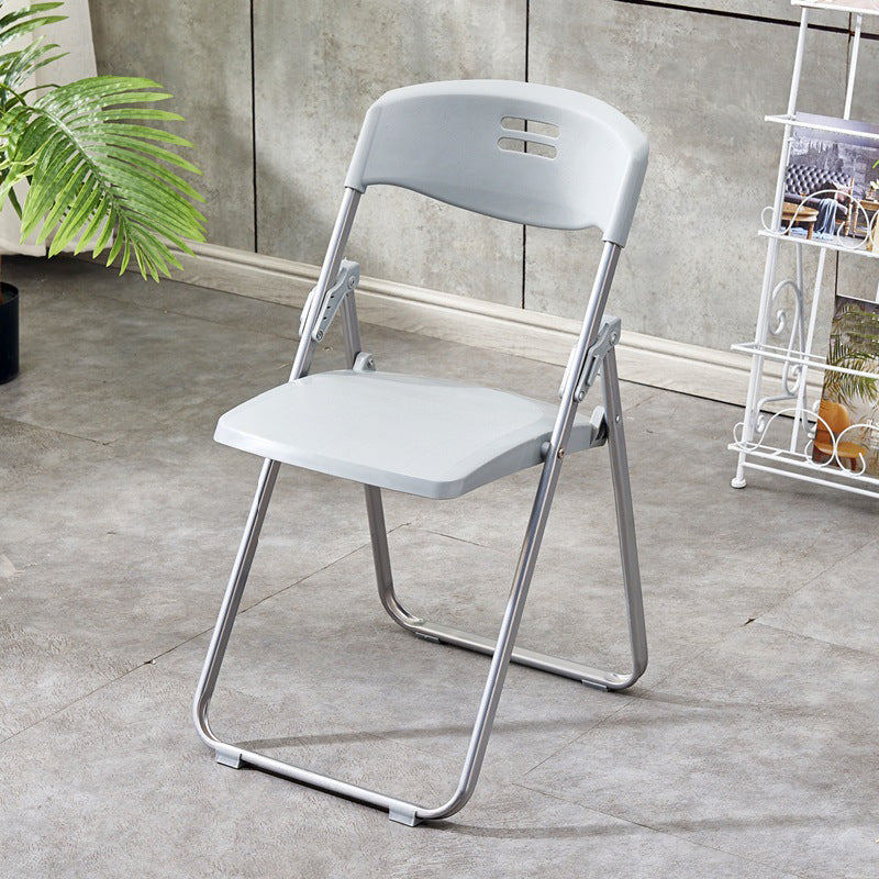 Modern Armless Upholstered Office Chair No Wheels Steel Office Chair