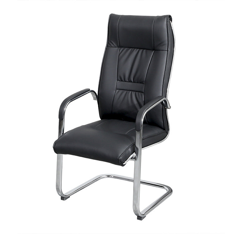 Modern Fixed Arms Office Chair Leather Ergonomic Gaming Chair