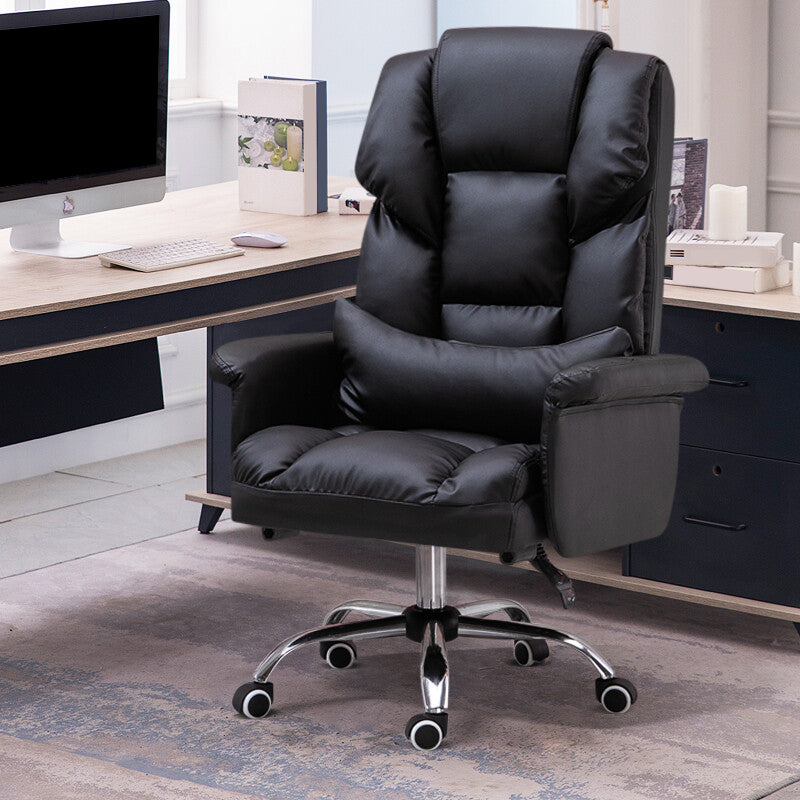 High Back Office Chair Faux Leather Upholstered Managers Chair