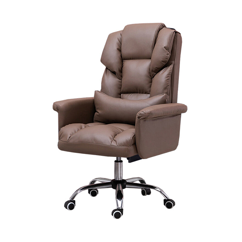 High Back Office Chair Faux Leather Upholstered Managers Chair