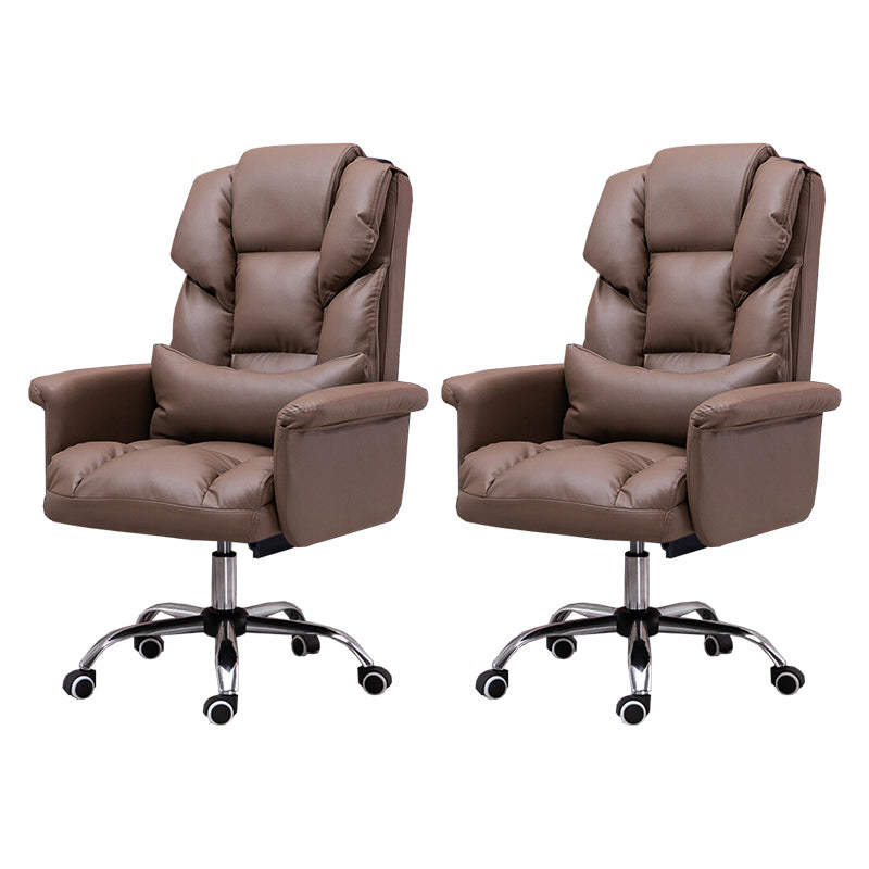 High Back Office Chair Faux Leather Upholstered Managers Chair