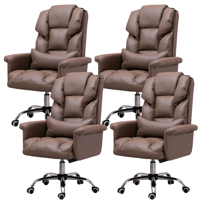 High Back Office Chair Faux Leather Upholstered Managers Chair