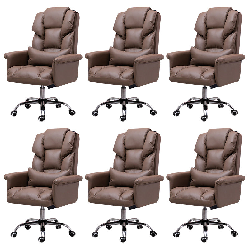 High Back Office Chair Faux Leather Upholstered Managers Chair