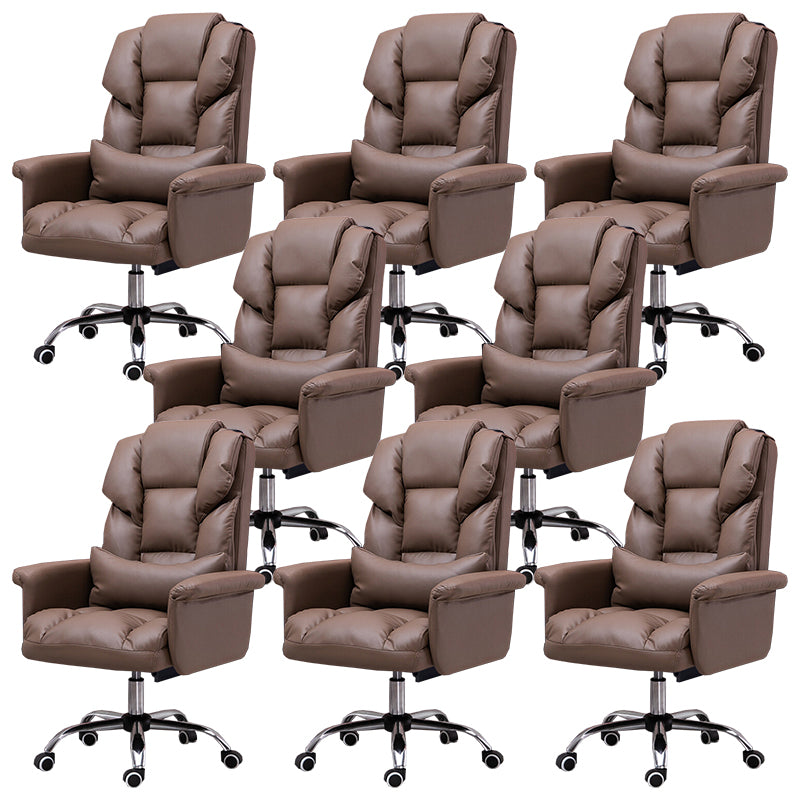 High Back Office Chair Faux Leather Upholstered Managers Chair