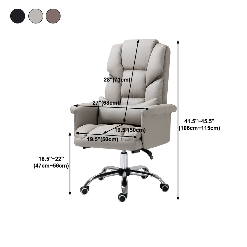 High Back Office Chair Faux Leather Upholstered Managers Chair