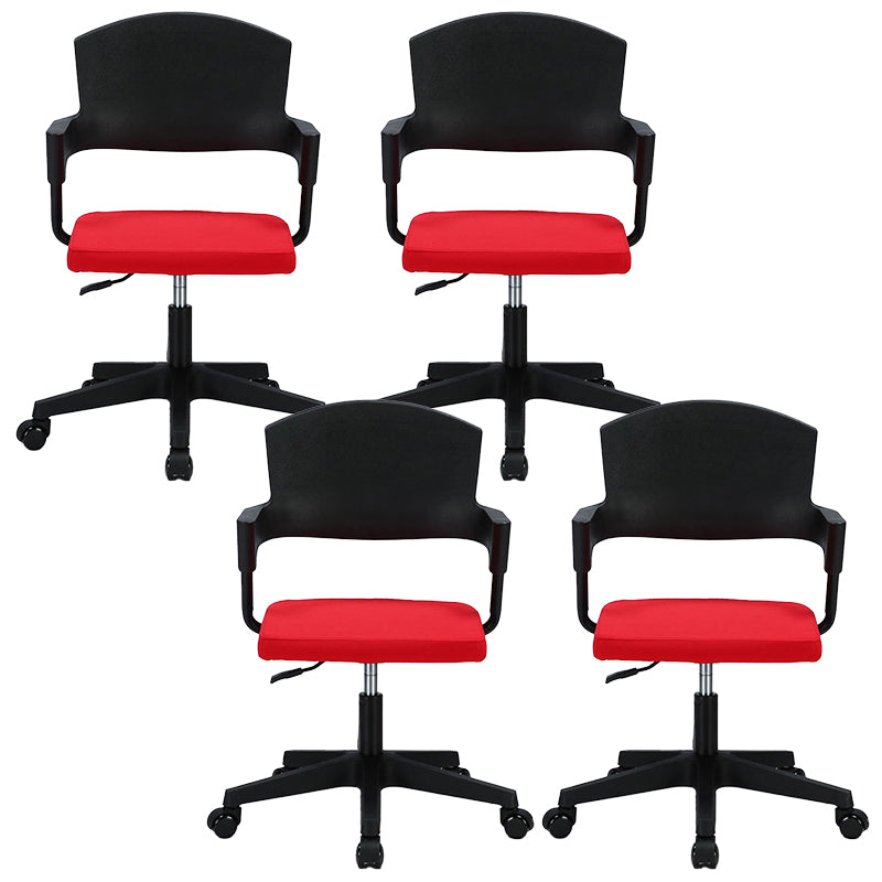 Contemporary Computer Chair Mid-Back Chair with Wheels Adjustable