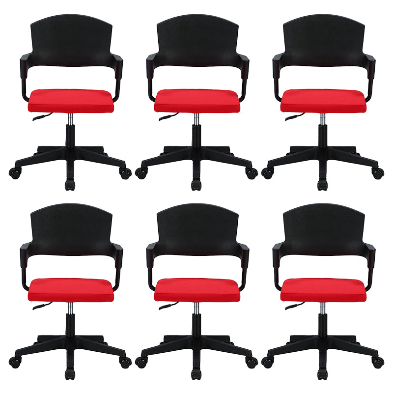 Contemporary Computer Chair Mid-Back Chair with Wheels Adjustable