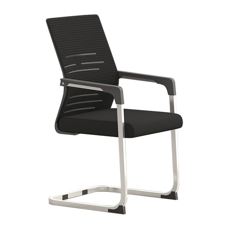 Modern Fixed Arms Office Chair No Wheels Ergonomic Gaming Chair