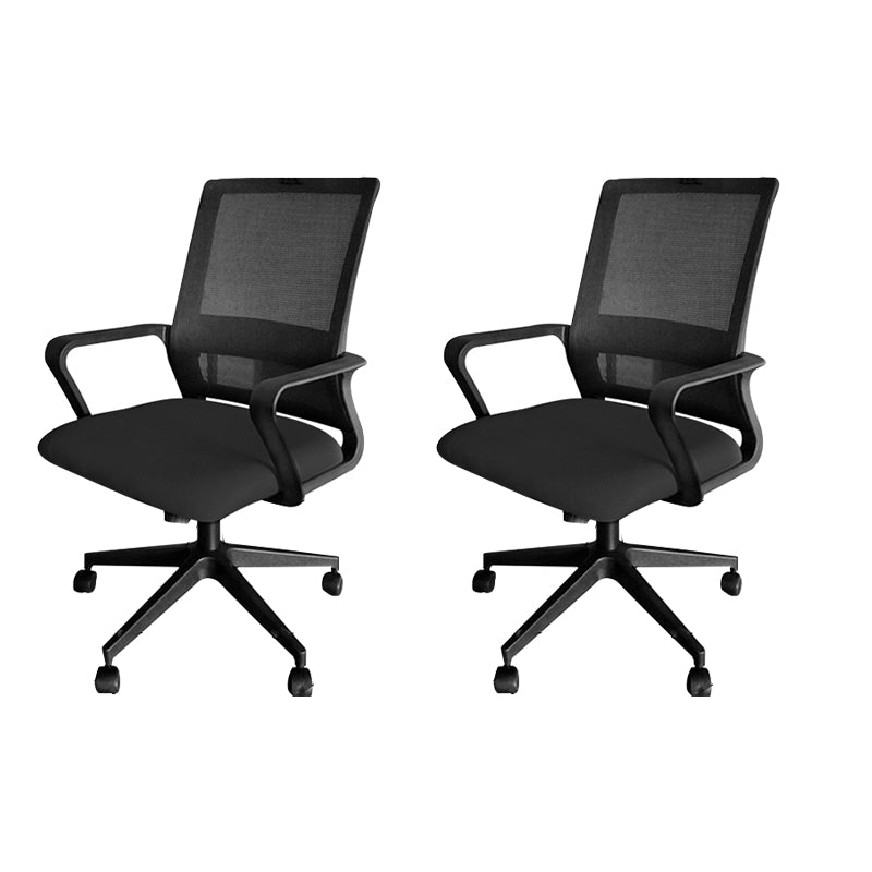 Modern Fixed Arms Office Chair Nylon Black High Back Home Office Chair