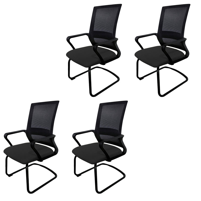 Modern Fixed Arms Office Chair Nylon Black High Back Home Office Chair