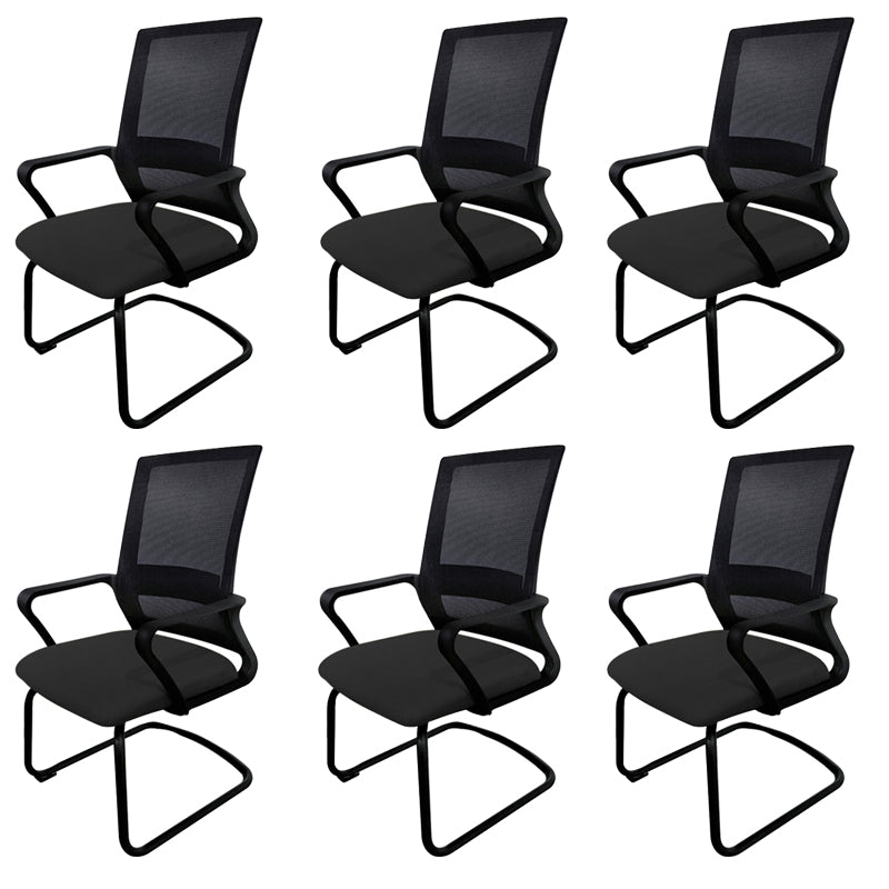 Modern Fixed Arms Office Chair Nylon Black High Back Home Office Chair