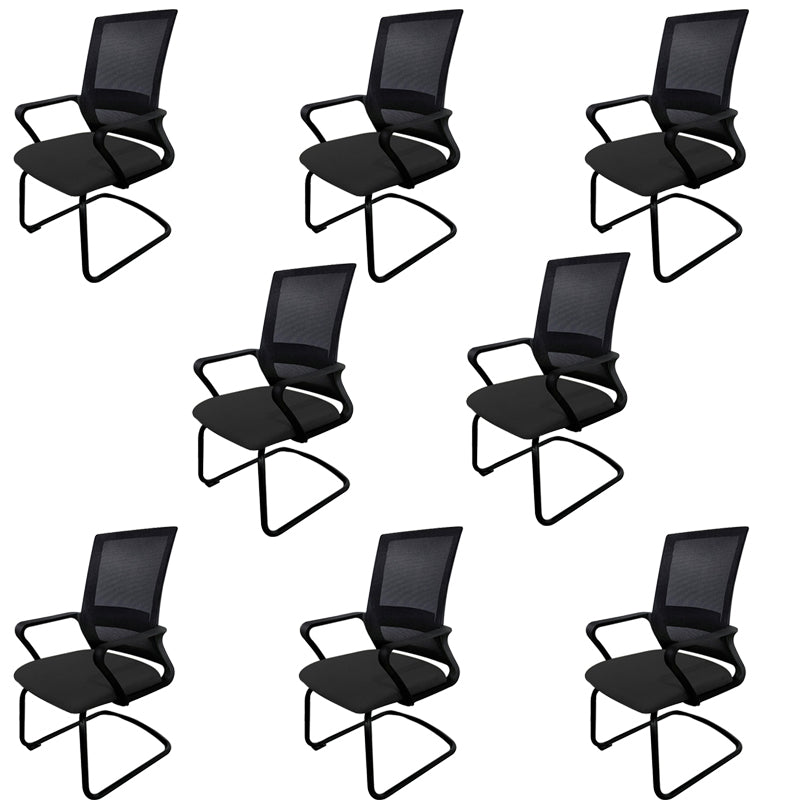 Modern Fixed Arms Office Chair Nylon Black High Back Home Office Chair