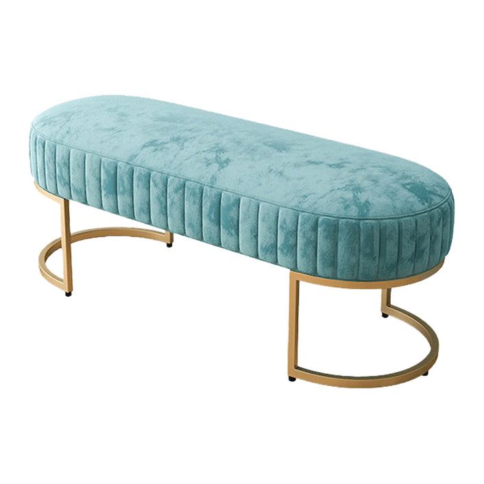 Glam Velvet Foam Bench Solid Color Bench with Legs for Bedroom