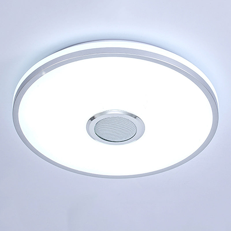 Round Shape LED Intelligent Ceiling Lamp Modern Acrylic 1 Light Flush Mount for Bedroom