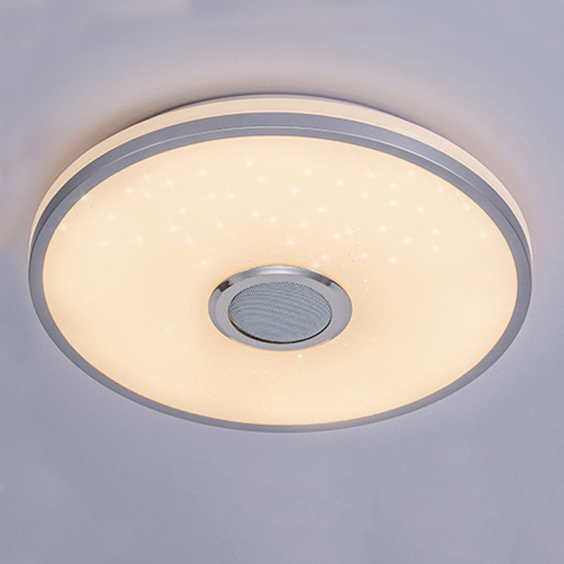 Round Shape LED Intelligent Ceiling Lamp Modern Acrylic 1 Light Flush Mount for Bedroom