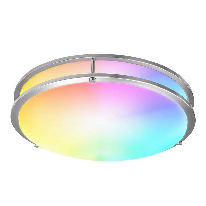 Round Shape LED Intelligent Ceiling Lamp Modern Acrylic 1 Light Flush Mount for Study