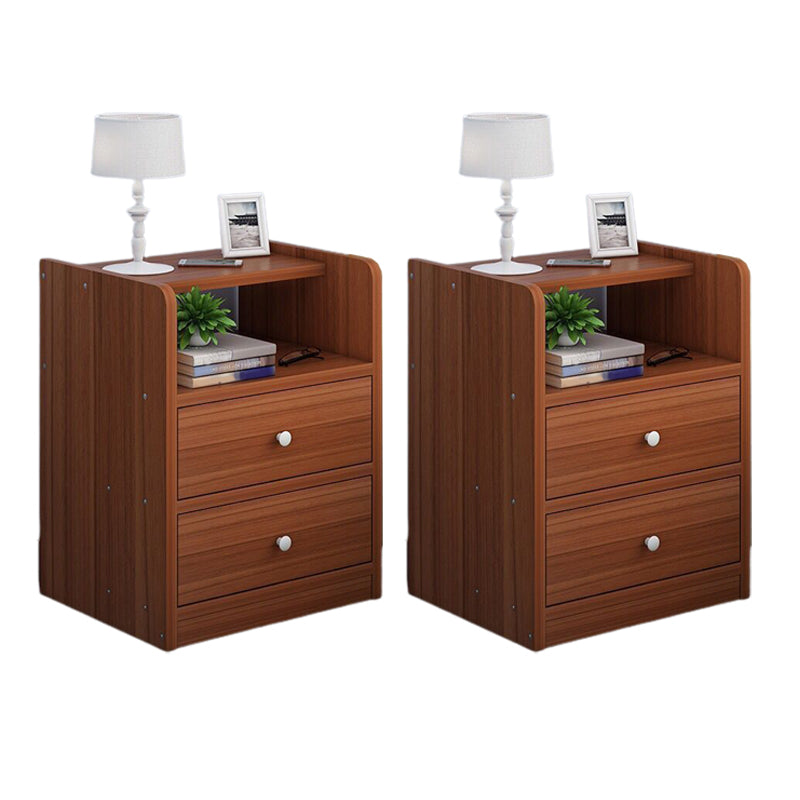 Modern Nightstand Wooden Night Table with Drawers for Bedroom