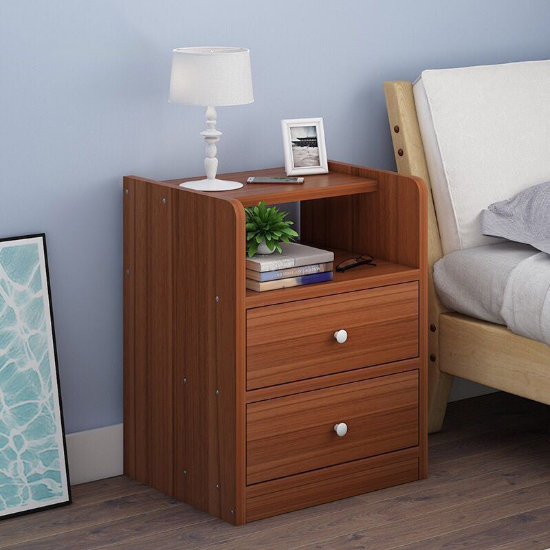 Modern Nightstand Wooden Night Table with Drawers for Bedroom