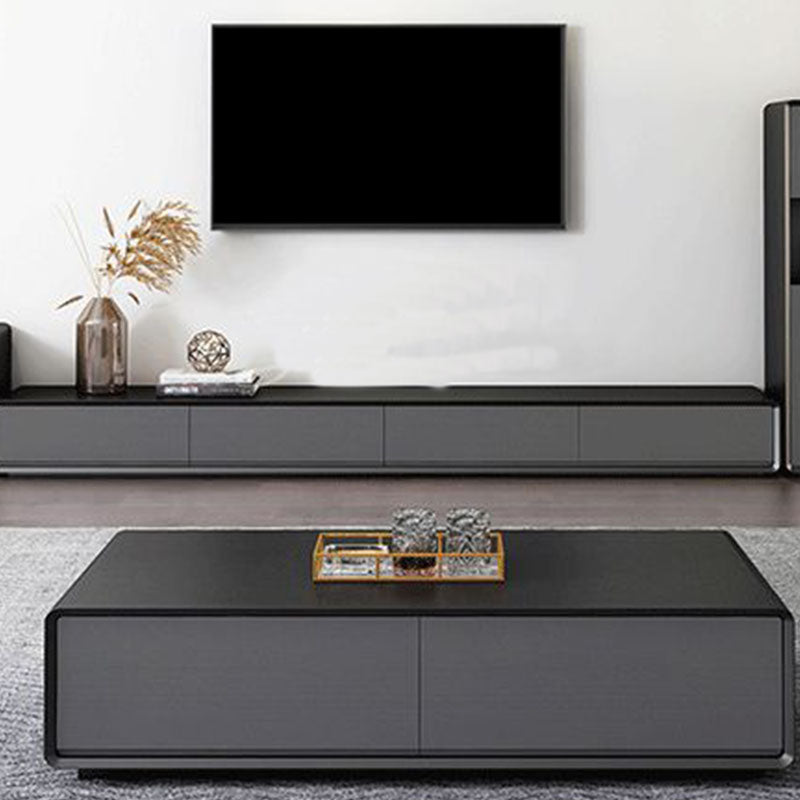 Nordic TV Cabinet Furniture Modern Simple Black Floor TV Cabinet