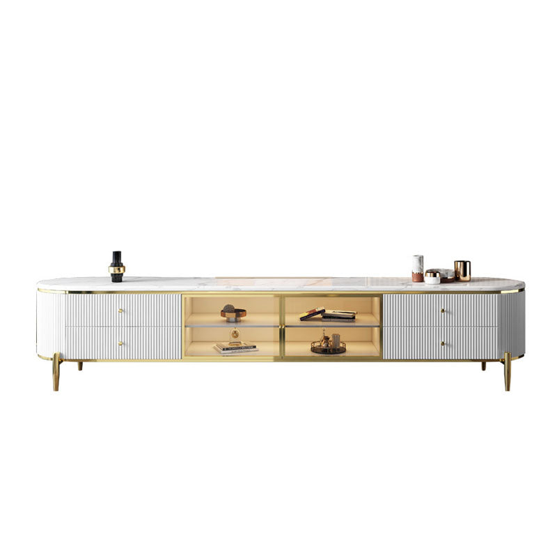 Contemporary TV Console with Storage, 4-Drawer Media Console TV Stand