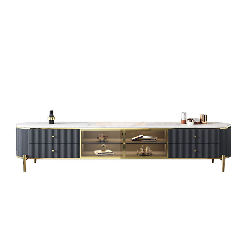 Contemporary TV Console with Storage, 4-Drawer Media Console TV Stand