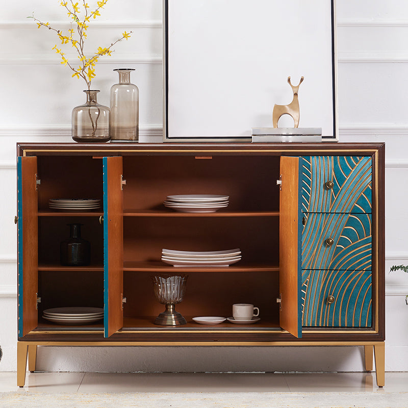 Luxury Cupboard Wood Frame Kitchen Sideboard for Dining Room