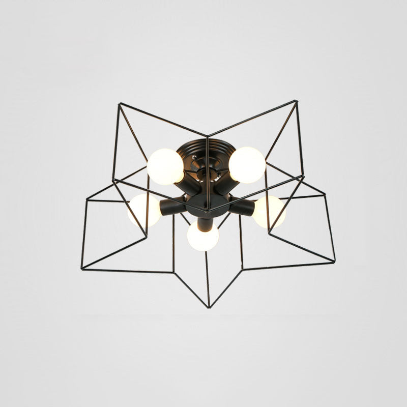 Industrial Ceiling Light Simple Flush Mount Light Fixture for Bedroom