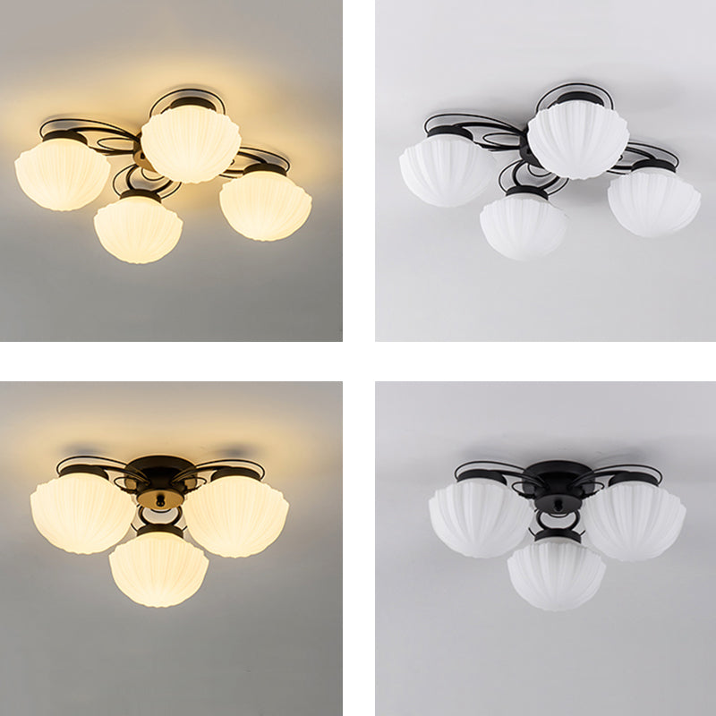 Modern Style Bowl Shape Flush Mount Metal Ceiling Light for Hallway