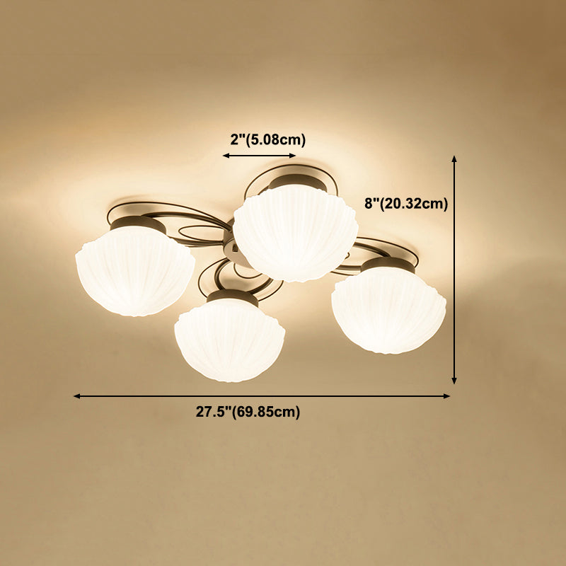 Modern Style Bowl Shape Flush Mount Metal Ceiling Light for Hallway