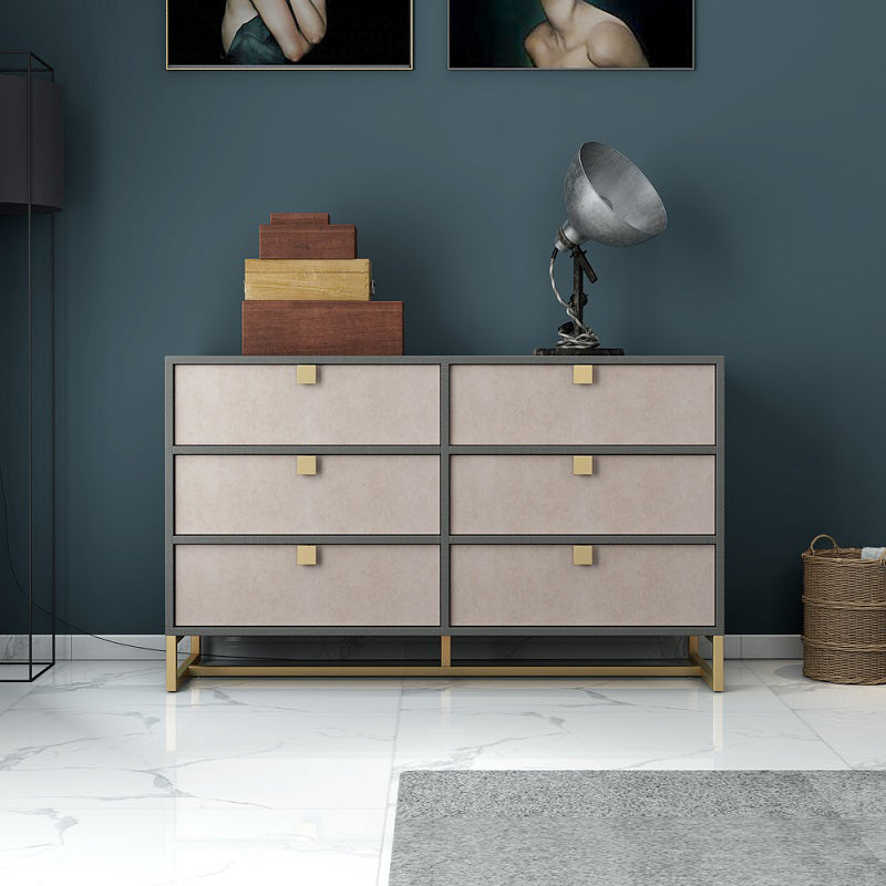 Wood Living Room Sideboard Modern Credenza with Storage and Drawer