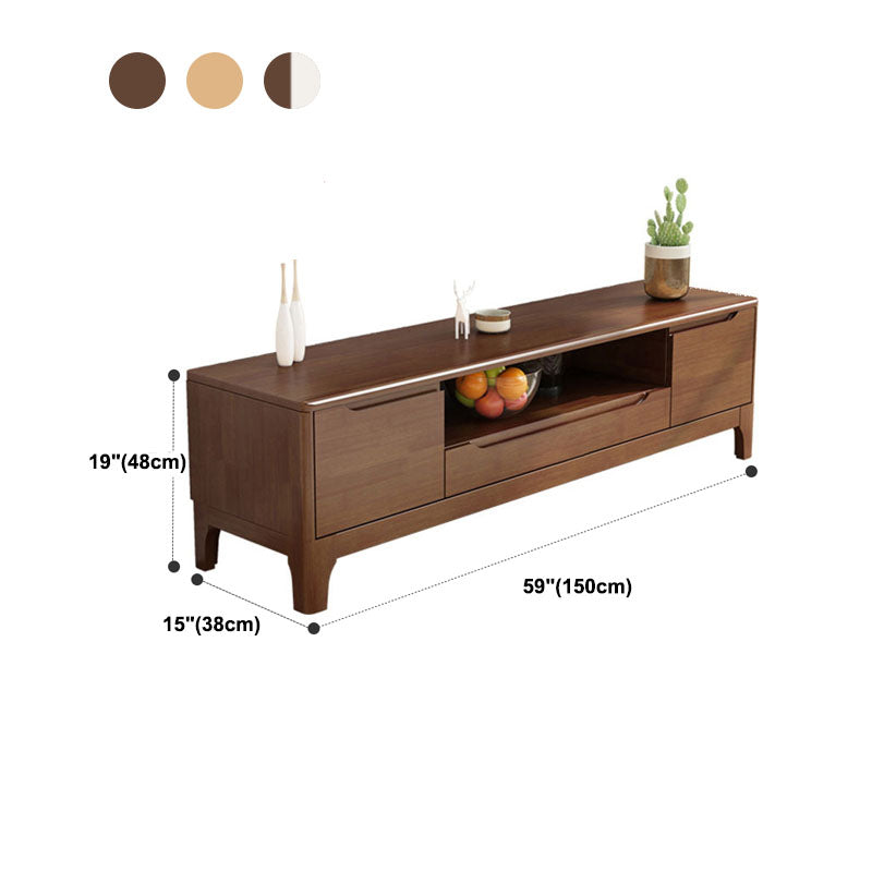 Nordic Solid Wood TV Cabinet Modern Small Family Bedroom Living Room TV Cabinet Console