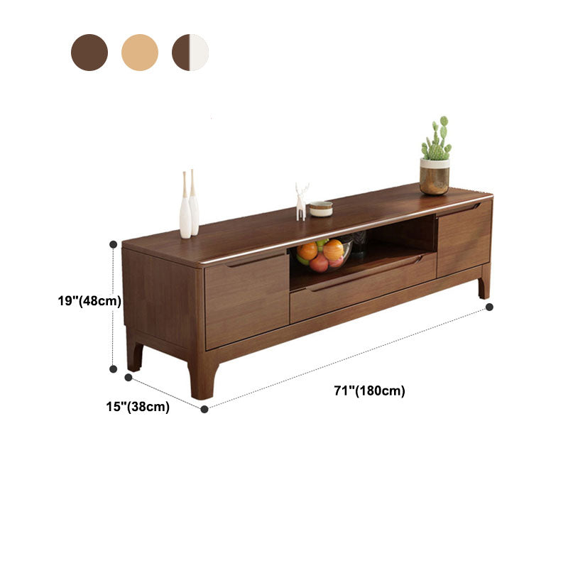 Nordic Solid Wood TV Cabinet Modern Small Family Bedroom Living Room TV Cabinet Console