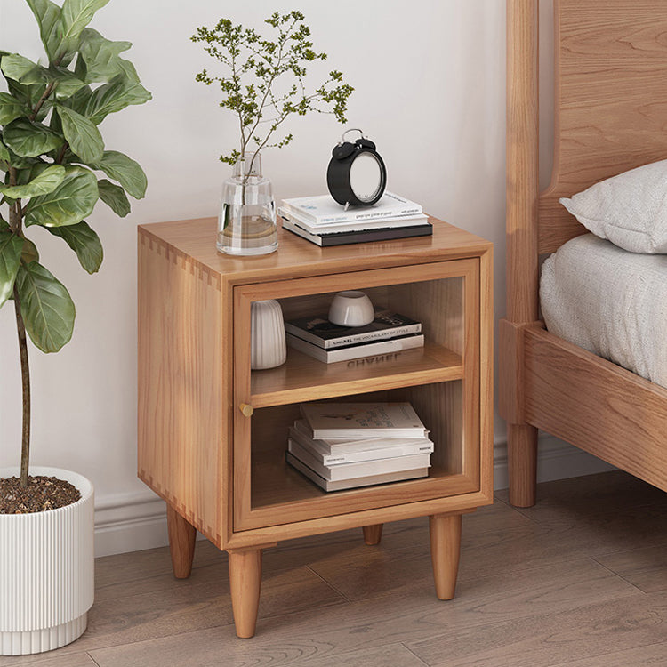 Contemporary Bedside Cabinet 1 Door Right Side Nightstand for Bedroom