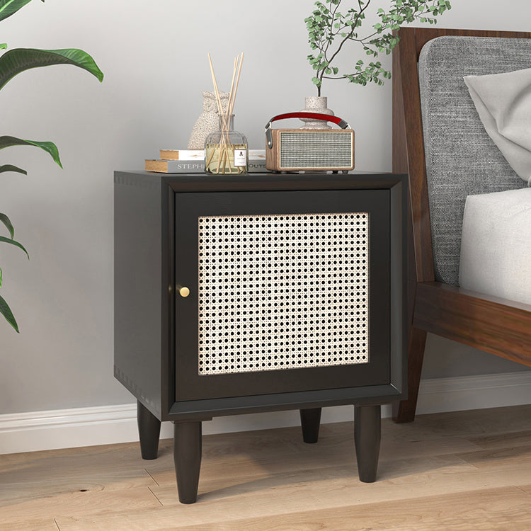 Contemporary Bedside Cabinet 1 Door Right Side Nightstand for Bedroom