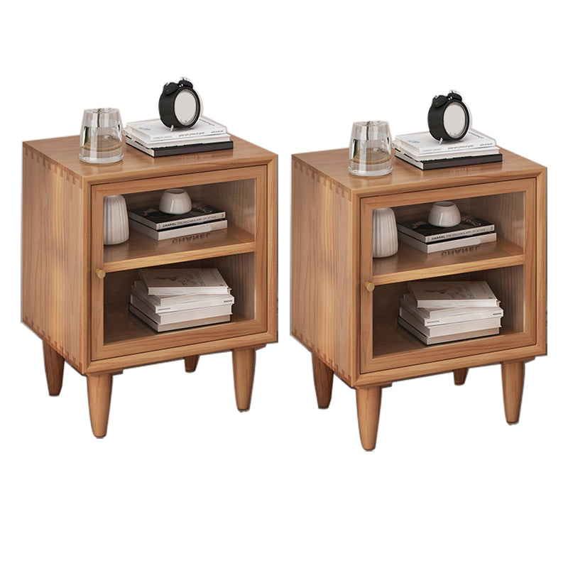 Contemporary Bedside Cabinet 1 Door Right Side Nightstand for Bedroom