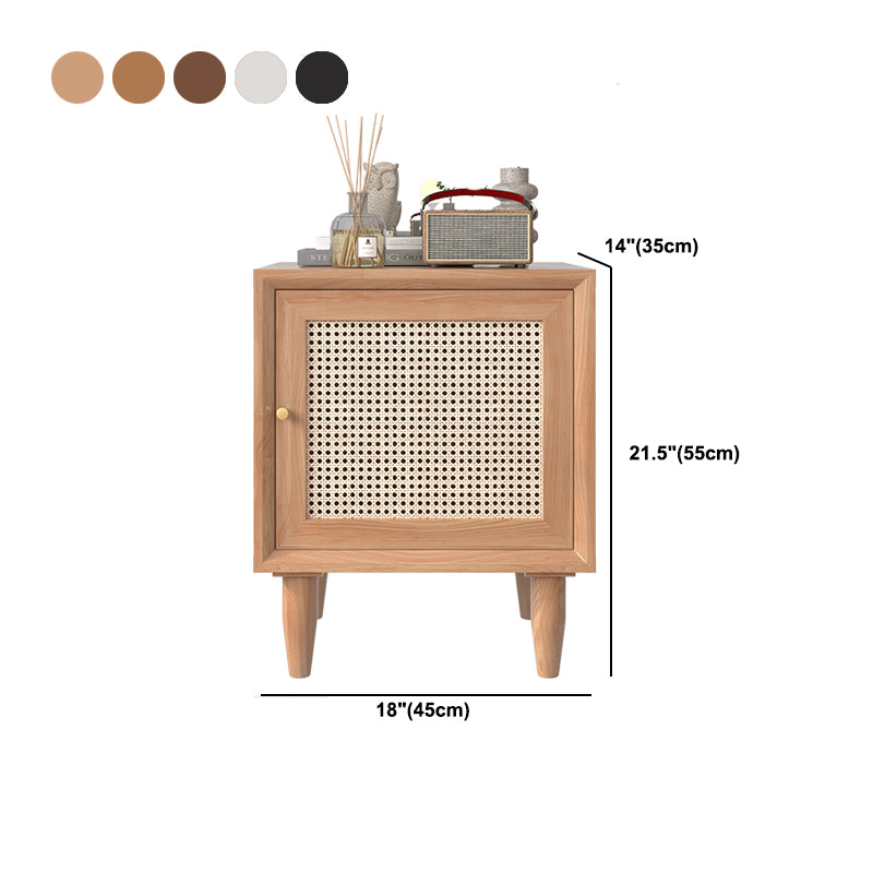 Contemporary Bedside Cabinet 1 Door Right Side Nightstand for Bedroom