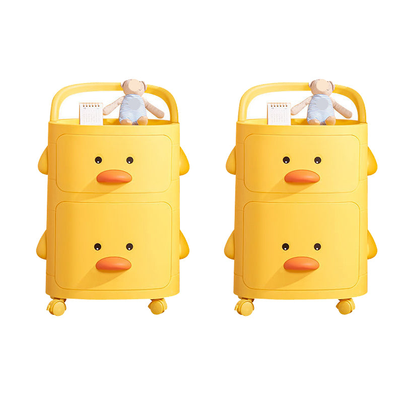 Yellow Duck Bed Nightstand Contemporary Children Storage Night Table