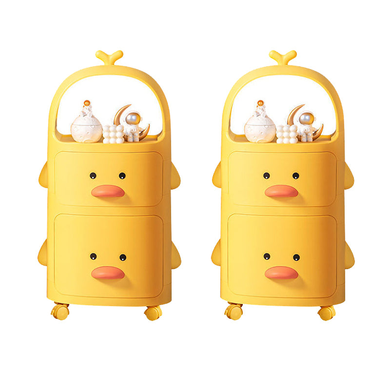 Yellow Duck Bed Nightstand Contemporary Children Storage Night Table