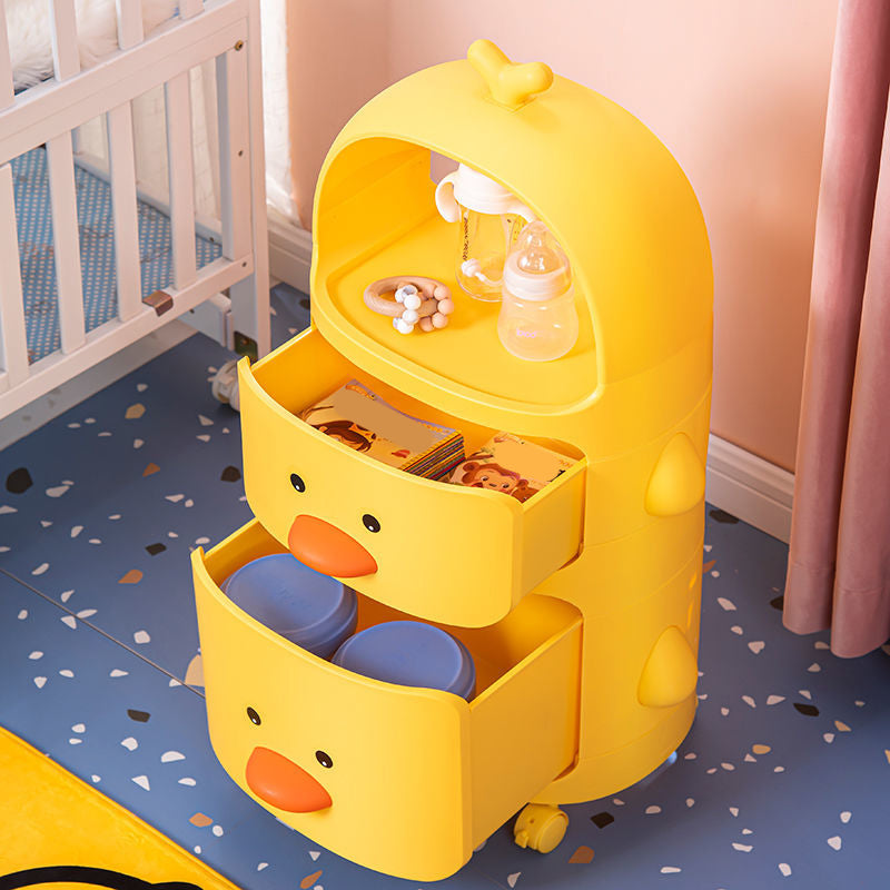 Yellow Duck Bed Nightstand Contemporary Children Storage Night Table