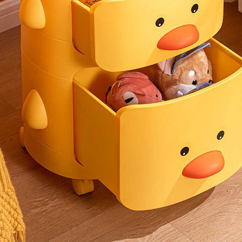 Yellow Duck Bed Nightstand Contemporary Children Storage Night Table