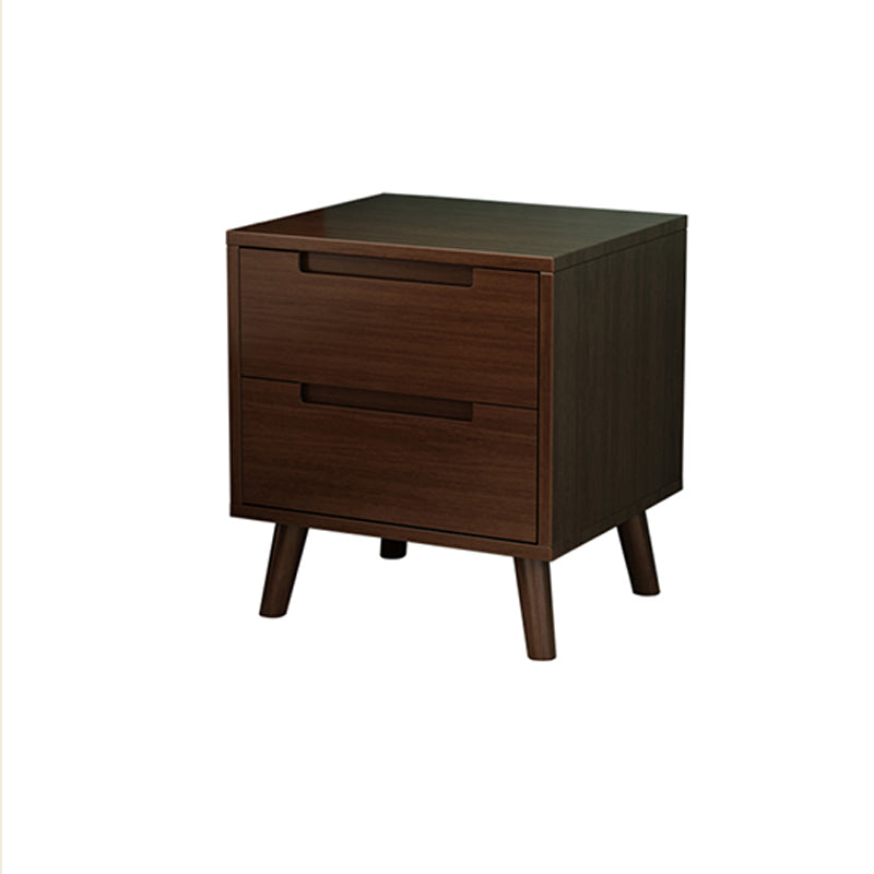 Contemporary Solid Wood Nightstand Drawers Bed Night Table Legs Included