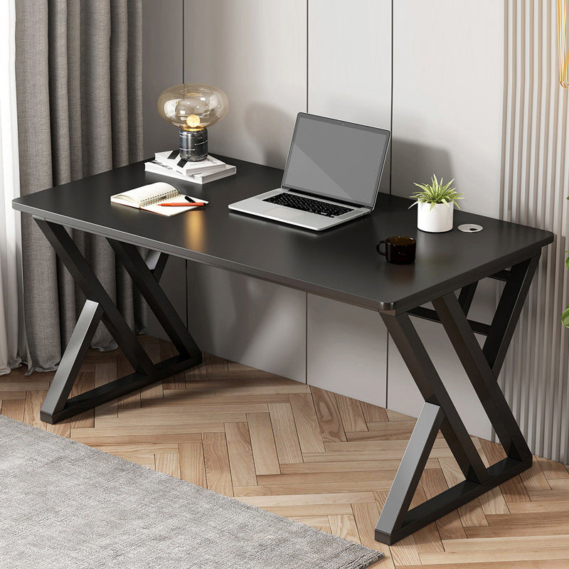 Modern Rectangular Office Desk Artificial Wood Writing Desk with Sled Base