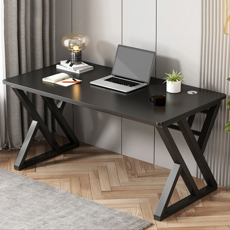 Modern Rectangular Office Desk Artificial Wood Writing Desk with Sled Base