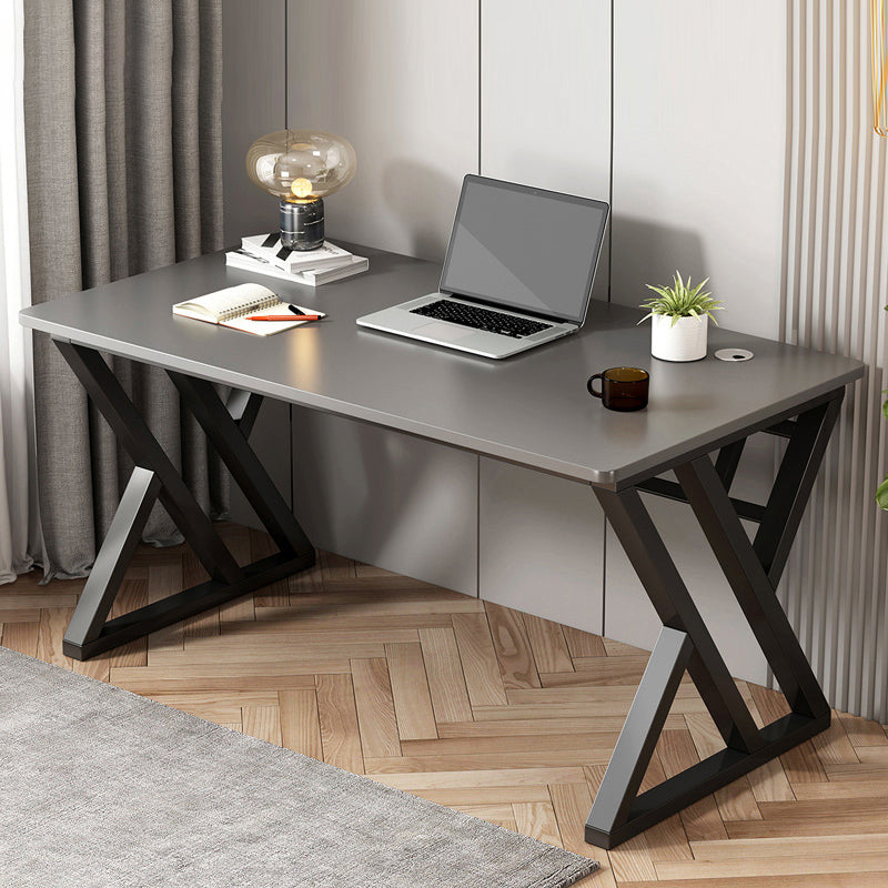 Modern Rectangular Office Desk Artificial Wood Writing Desk with Sled Base