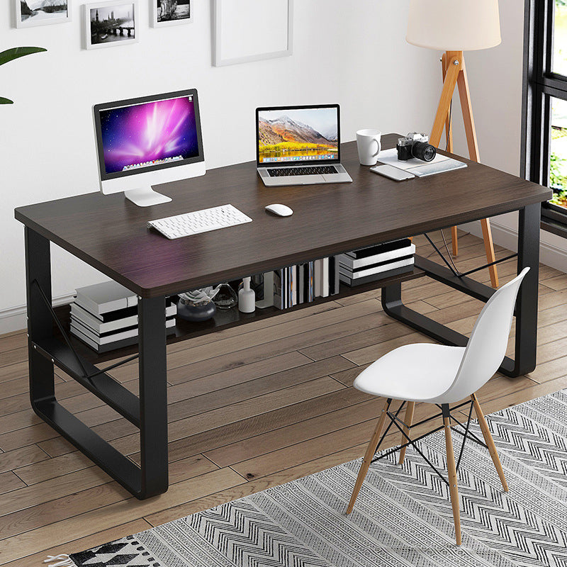 Modern Rectangular Office Desk Artificial Wood Writing Desk with Sled Base